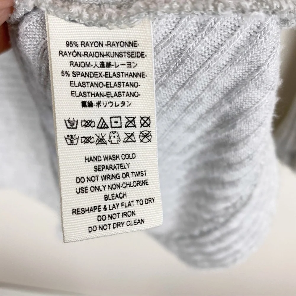 Free People Lightweight Gray Ribbed Sweater - Picture 16 of 16